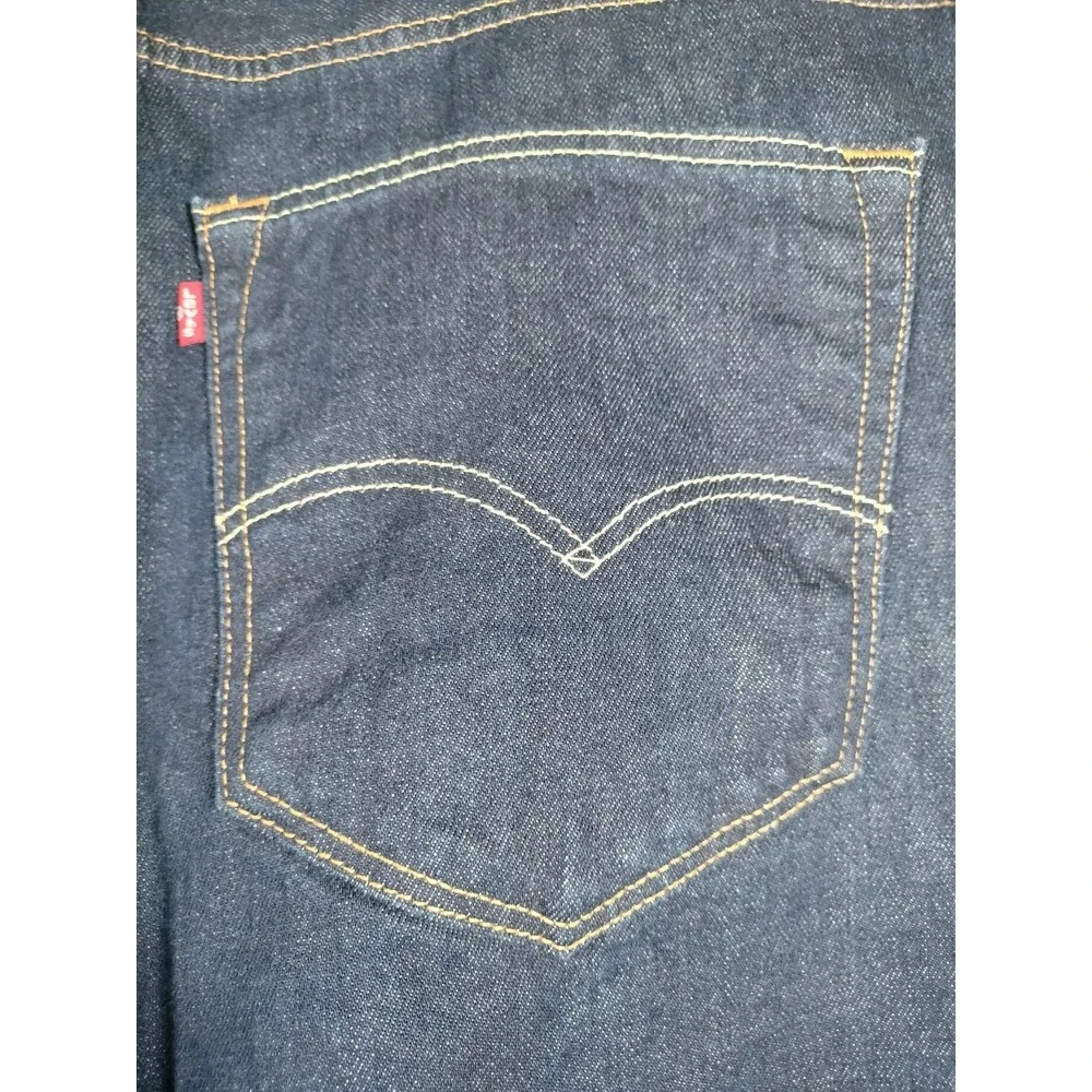 Levi's 501 Jeans Men 42x32 (Measures 40x31) Dark Wash Button Fly Straight Leg
